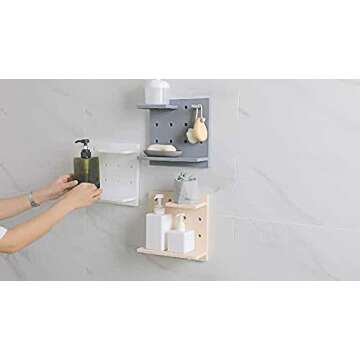 Yidian Plastic Storage Shelves, Wall Mount Shelves，Modern Art DIY Decorative Panel Shelves，Plastic Decorative Shelves for Perfect Decor of Any Room