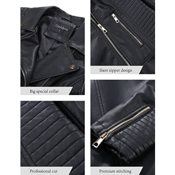 Giolshon Faux Leather Short Jacket for Women - Stylish & Versatile