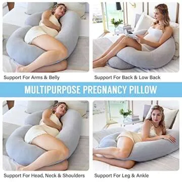 Pharmedoc Full Body C-Shape Pillow for Ultimate Comfort