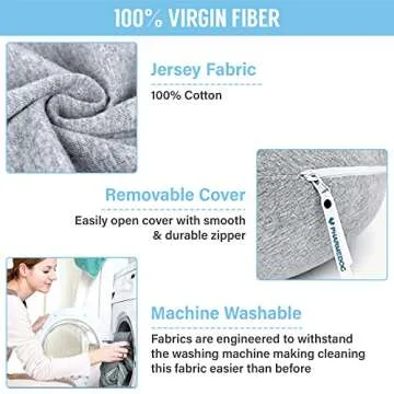 Pharmedoc Full Body C-Shape Pillow for Ultimate Comfort