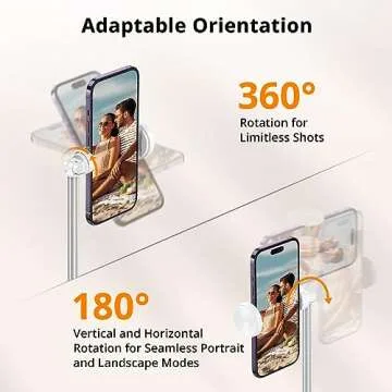 ATUMTEK 55" Selfie Stick Tripod, All-in-one Extendable Aluminum Phone Tripod with Rechargeable Bluetooth Remote, Travel Tripod 360° Rotatable for iPhone 15 Pro Max/15/14/13 Samsung Smartphones, White