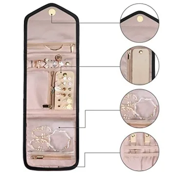 Stylish Travel Jewelry Organizer Case for Easy Packing and Storage