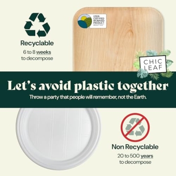 Chic Leaf Compostable Palm Leaf Plates for Every Event