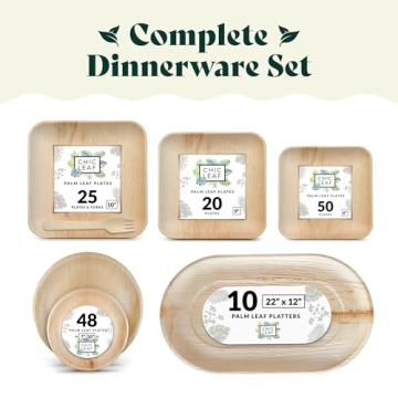 Chic Leaf Compostable Palm Leaf Plates for Every Event