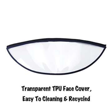 DOCILA Detachable Full Facial Protection Bucket Hat for Men Natural Cotton Linen Windproof Dustproof Riding Camping Fishing Fisherman Sun Caps (Navy)