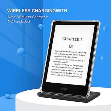 JvKzaen Clear Case for 6.8" Kindle Paperwhite (11th Generation-2021) and Kindle Paperwhite Signature Edition, Thin Slim Lightweight Scratch Proof Silicone Rubber TPU Back Cover - Transparent