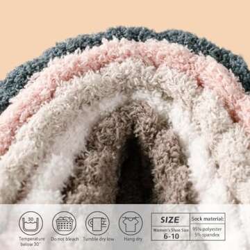 Fuzzy Socks for Women - Womens Fuzzy Socks Fluffy Cozy Socks Warm Socks for Women Slipper Socks Soft Comfy Sleeping Socks Gift for Women