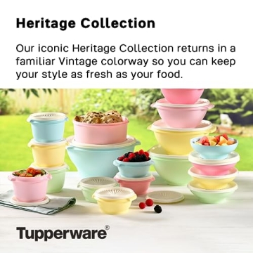 Tupperware Heritage Collection 36 Piece Set in Vintage Colors
