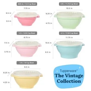Tupperware Heritage Collection 36 Piece Set in Vintage Colors