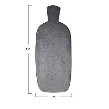 Bloomingville Slim Marble Cutting or Charcuterie Board with Handle, Black