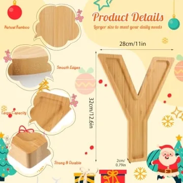 12.6" JOY Christmas Charcuterie Board Set, 3 Pcs