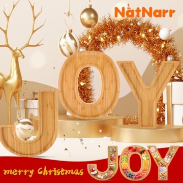 12.6" JOY Christmas Charcuterie Board Set, 3 Pcs