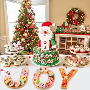 12.6" JOY Christmas Charcuterie Board Set, 3 Pcs