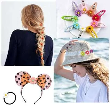 100 Pieces Flatback Resin Daisy Flowers Charms for Craft DIY Flower Cabochons Charms for Jewelry Making Scrapbooking Embellishments Mixed Color Sunflower Resin Slime Charms Hair Clip Phone Case Decor