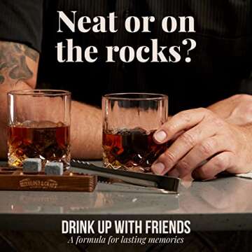 Mixology Craft Whiskey Stones Gift Set - Elegant Drinkware