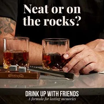 Mixology Craft Whiskey Stones Gift Set - Elegant Drinkware