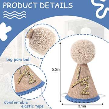 WAOUH Half Birthday Hat for Baby - 1/2 Birthday Crown Hat,Baby Photo Prop for 6 Month Birthday,Mini ...