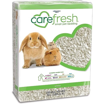 Carefresh 99% Dust-Free White Natural Paper Small Pet Bedding with Odor Control, 50 L