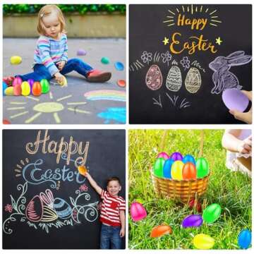 AMENON 24 Pack Easter Sidewalk Chalk for Creative Fun