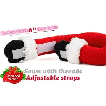 D-FantiX Christmas Curtain Buckle Tieback Set - Santa & Snowman