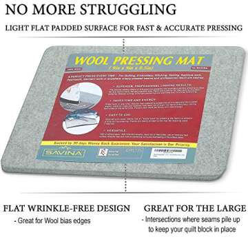 Premium Wool Quilting Iron Mat - Ideal for Crafts & Travel