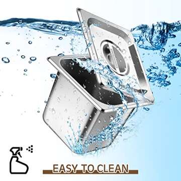 Baderke Stainless Steel Hotel Pans 4 Pack - Durable & Versatile