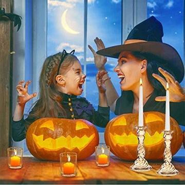 Elegant Gold Glass Candle Holders Set of 2 for Events