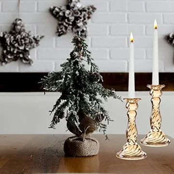 Elegant Gold Glass Candle Holders Set of 2 for Events