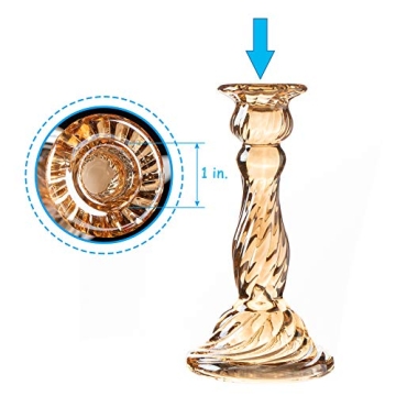 Elegant Gold Glass Candle Holders Set of 2 for Events