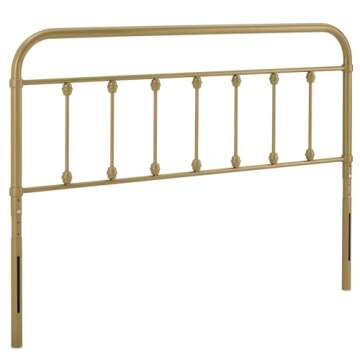 Modway MOD-6155-GLD Sage King Metal Headboard, Gold