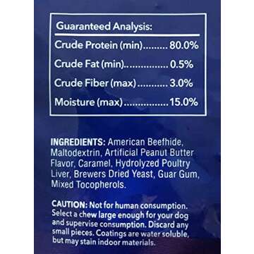 Pet Factory USA Beefhide 7" Peanut Butter Chew Sticks