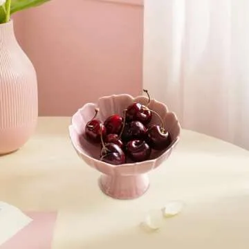 Stylish FLCPJGV Ceramic Footed Fruit Bowl for Home Decor