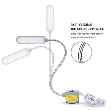 EVISWIY LED Magnetic Work Lamp - Bright & Flexible