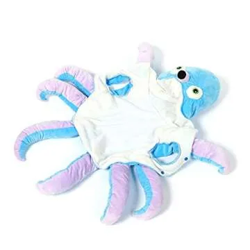 Mogoko Dog Cat Octopus Costumes, Pet Halloween Cosplay Dress, Funny Octopus Costume for Dogs Blue 12.6" Neck Girth; 16.1" Chest