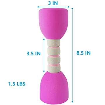 Kids Weight Set - A Pair of 2 Dumbbells for Toddler Children's Exercise - Foam Dumbbell 1.5lbs Weigh...