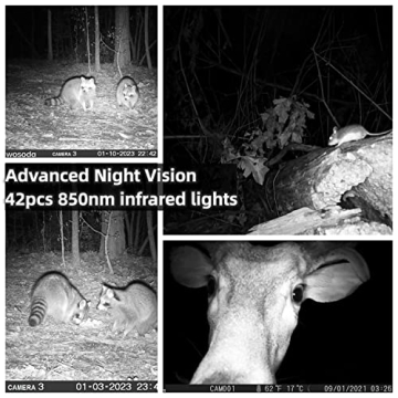 WOSODA Trail Camera 30MP 1080P HD for Wildlife Monitoring