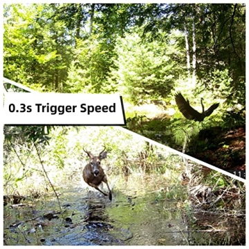 WOSODA Trail Camera 30MP 1080P HD for Wildlife Monitoring