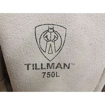 John Tillman and Co Tillman Large 14" Pearl Gray Premium Elkskin Cotton/Foam Lined Stick Welders Glo...