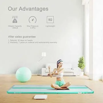 Sinolodo DWF Gym Mats – Portable Tumbling Matt for All Ages