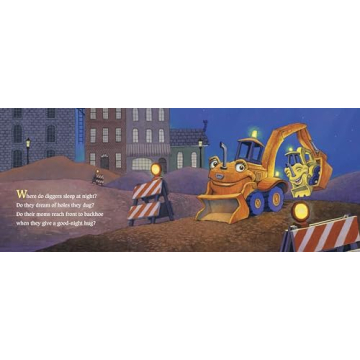 Where Do Diggers Sleep at Night? Board Book for Kids
