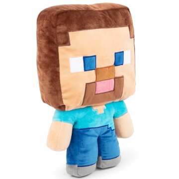 Jay Franco Mojang Minecraft Steve Plush Pillow Buddy - Super Soft Polyester Microfiber, 16 inch (Off...