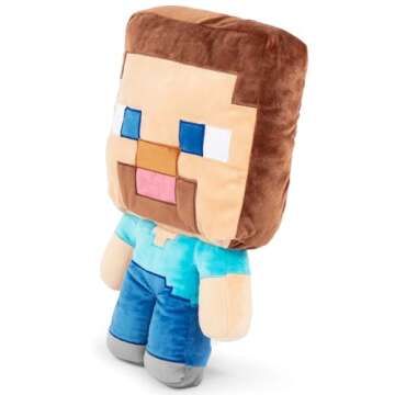 Jay Franco Mojang Minecraft Steve Plush Pillow Buddy - Super Soft Polyester Microfiber, 16 inch (Official Product)