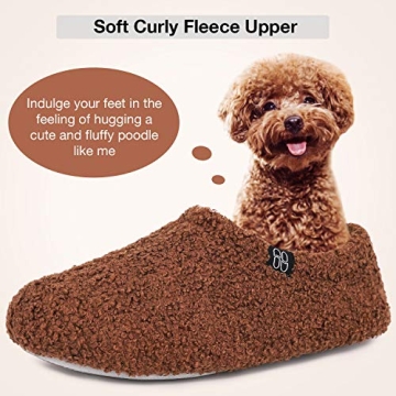 Comfortable Fuzzy Curly Fur Memory Foam Loafer Slippers