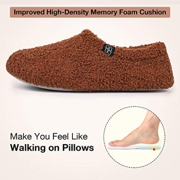 Comfortable Fuzzy Curly Fur Memory Foam Loafer Slippers