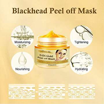 CIDBEST Blackhead Remover Mask with 24K Gold Formula
