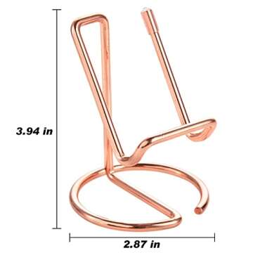 Business Card Holder for Desk,Cute Metal Rose Gold Desktop Business Card holder Display for Men & Wo...