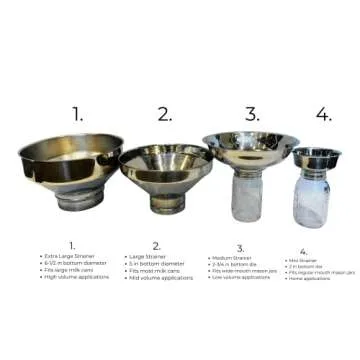 Extra Large Premium Stainless Steel Strainer for Milk, Maple Syrup, or Beverage (Filter Combo))
