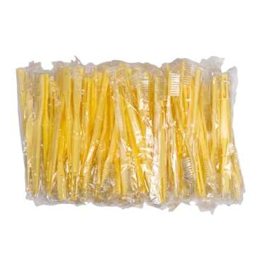 Vakly Individually Wrapped Disposable Toothbrushes [Pack of72 ] Comfortable Bristle Feel - Great for Travel and Guest Rooms (72)