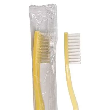 Vakly Individually Wrapped Disposable Toothbrushes [Pack of72 ] Comfortable Bristle Feel - Great for Travel and Guest Rooms (72)