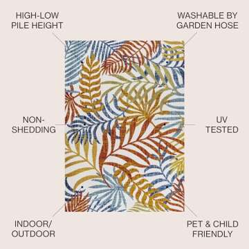JONATHAN Y Tropics Palm Indoor Outdoor Rug - 8x10